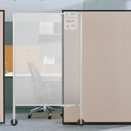 GEC Interion Rolling Privacy Screen For Partition Panels, 38inW x 58inH, Frosted 695940
